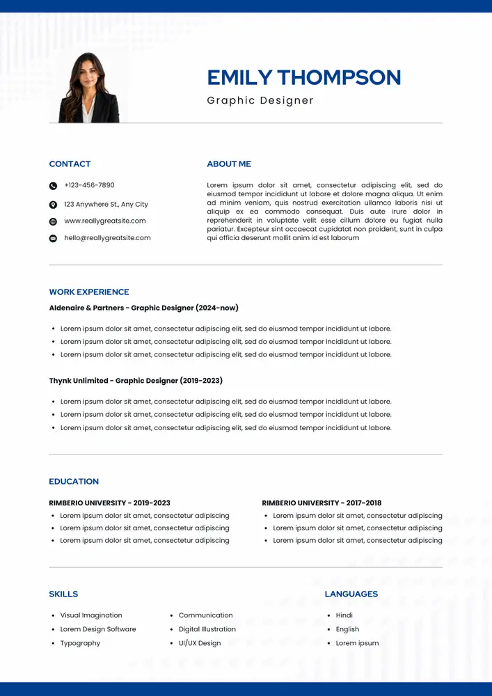 Resume template preview 3